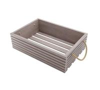 BOGATECO Caisse en bois naturel | 50 cm x 35 cm x 14,5 cm | Boîte en bois | Caisse en bois | Caisse décorative | Caisse à fruits | Caisse à légumes | Boîte de rangement en bois | Boîte de rangement en
