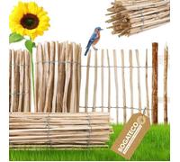 BOGATECO Clôture à Lattis Noisetier Bois | 60 cm de Hauteur et 500 cm de Long | Distance entre Lattes 4-5 CM | Idéal Comme une Clôture de Jardin | Peut être Utilisé Comme de Support pour les Vignes