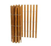 BOGATECO Clôture en lattis en bois - 120 cm de haut et 300 cm de long - Distance entre les lattes : 4 à 5 cm - Parfaite comme clôture de jardin - Clôture de jardin - Clôture en bois - Clôture de