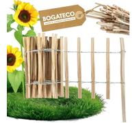 BOGATECO Clôture en Noisetier Déroulable H35cm x L5m - Bordure de Jardin Naturelle Écart 4-5cm - Ganivelle en Pinède Noisetier
