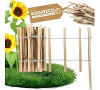 BOGATECO Piquet Clôture en Noisetier Bois | 500 cm de Long et 60 cm de Hauteur | Distance Entre Lattes 7-8 CM | Idéal comme Une Clôture de Jardin | Peut être Utilisé comme de Support pour Les Vignes
