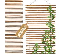 BOGATECO Grille en treillis en noisette pour plantes grimpantes, 100 x 200 cm, marron, 2 tailles au choix, idéal pour le jardin, le balcon et la terrasse, la vie privée