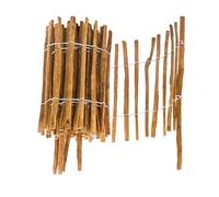 BOGATECO Panneau de clôture en rouleau en noisetier en bois brun imprégné | 60 cm de haut et 500 cm de long | Clôture en bois | Distance entre lattes 4-5 cm | Clôture à lattes parfaite pour