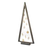 BOGATECO Sapin de Noël en bois avec LED 104 cm de haut | Décoration en bois incluse | Décorations de Noël | 100 LED |