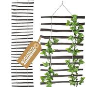 BOGATECO Treillis en noisette pour plantes grimpantes | 50 x 200 cm noir | Tuteur en bois parfait pour le jardin, le balcon et la terrasse | Treillis brise-vue | 2 tailles au choix |