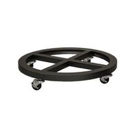 BOGAZY Chariot Plantes Plateau Mobile À Base Ronde, Base À roulettes Universelle avec Support De Charge À Plaque Frontale À Rouleaux Porte Plante roulettes(Black,48cm)