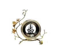 BOGAZY Horloge Cheminée Horloge Murale Simple en Fer rétro Horloge à Engrenages métal décoration de Salon Maison Bureau Déco(Oranje)