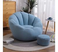 BOGDTF Pouf Lounge, Pouf pour Adultes et Adolescents pour Organiser Les Animaux en Peluche, Jouer à la Lecture et se détendre, Bleu