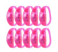 BOGEEL Lot de 10 bracelets lumineux LED pour fêtes en silicone coloré - Accessoire pour enfants