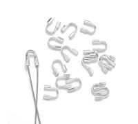 BOGEEL Lot de 100 protecteurs de fils et de fils multifonctions en forme de U pour boucles d'oreilles et bijoux Argenté et doré