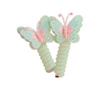 BOGEEL Lot de 2 élastiques à cheveux brodés en forme de papillon pour fille - En résine