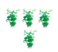 BOGEEL Lot de 4 plantes artificielles avec base pour aquarium, facile à entretenir pour différentes tailles de plantes de vigne