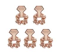 BOGEEL Lot de 5 chouchous élastiques en satin pour demoiselle d'honneur, mariage, queue de cheval