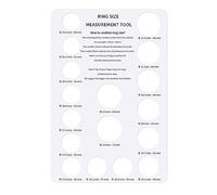 BOGEEL Lot de 5 outils de mesure en carton pour mesurer la taille des doigts - Diamètre de la circonférence de la carte - Taille de bague européenne