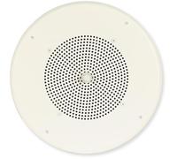 Bogen S86T725PG8WVK Ensemble de haut-parleurs de plafond, haut-parleur PA passif de 20,3 cm, bouton de contrôle du volume, grille en émail blanc cassé, 4 watts RMS