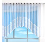 Bogenstore 13117 Rideau Baroque Jacquard 145 x 300 cm Motif Floral Blanc Galon fronceur Ruban Universel