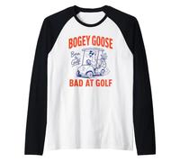 Bogey Goose Born to Golf Bad at Golfing Cart Humour Manche Raglan