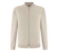 Boggi Milano - Cotton Full Zip Bomber Sweater - Homme - Pulls - Beige - Taille: M