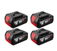 BOGJFC 18V 12Ah Batterie lithium-ion Compatible Avec Bosch Outils Électriques BAT609 BAT618 BAT619G 18650 550g Rechargeable Avec Option Chargeur(4PCS)