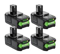 BOGJFC Batterie 18V 6Ah Li-Ion Pack Compatible Avec Ryobi P108 Remplacement Pour P113 P114 P116 P117 P118 P119 P125 Outils Sans Fil Perceuse Scie Visseuse(4 battery)