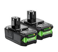 BOGJFC Batterie 18V 6Ah Li-Ion Pack Compatible Avec Ryobi P108 Remplacement Pour P113 P114 P116 P117 P118 P119 P125 Outils Sans Fil Perceuse Scie Visseuse(2 battery)