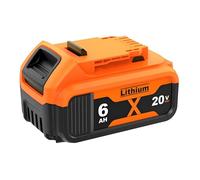 BOGJFC Batterie 20V 6000mAh Li-Ion Compatible Avec Dewalt DCB182 Pour Perceuse, Scie, Visseuse Et Atelier, Format Compact, Batterie À Glissière, Usage Maison Et Chantier(1PC)