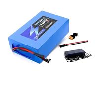 BOGJFC Batterie 36V 14Ah Lithium Ion Pour Vélo Électrique 30A BMS Chargeur 42V 2A Bleu 210x110x70mm Compatible Trottinette VAE Fat Bike