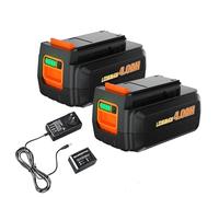 BOGJFC Batterie 40V 4000mAh Li-Ion for Tondeuse, Compatible Avec Black & Decker LBXR36 Coupe-Bordure Et Outils De Jardin Sans Fil(2PC Battery 1PC Charger)