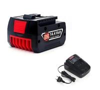 BOGJFC Batterie Li-Ion 14,4V Pack De Compatible Avec Bosch Pour Outils Sans Fil, 4Ah 6Ah 8Ah, Pour Perceuse Et Visseuse, Alimentation Stable(8.0A Charger)