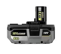 BOGJFC Batterie Lithium Ion 18V Compatible Avec Ryobi One+ 4,0Ah/6,0Ah/8,0Ah Pour Outils Sans Fil, Perceuses Meuleuses Visseuses, Boîtier Noir, Autonomie Longue(8.0Ah)