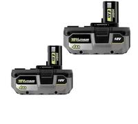 BOGJFC Batterie Lithium Ion 18V Compatible Avec Ryobi One+ 4,0Ah/6,0Ah/8,0Ah Pour Outils Sans Fil, Perceuses Meuleuses Visseuses, Boîtier Noir, Autonomie Longue(2PCS 4Ah)