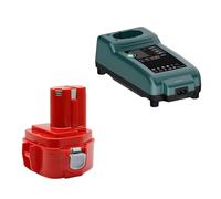 BOGJFC Batterie Ni-MH 12V 3.0Ah Compatible Avec Makita PA12 Pack De Remplacement Pour Perceuses Sans Fil, Visseuses, Lampes Et Outils À Main(1PC WITH charger)