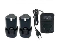 BOGJFC Batterie Pour Visseuse Perceuse 12V 9800mAh Type B Li-Ion Pour Perceuses Et Tournevis Avec Protection Contre La Surchauffe Et La Surcharge Pour Atelier Et Maison(2battery.1charger)