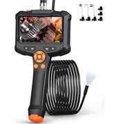 BoGJFC Caméra Endoscope Industriel 4.3 Pouces IPS 1080P Objectif 8mm Étanche IP67 Câble Rigide 1m 5m 10m Caméra D’inspection Portable Pour Auto Plomberie Drain Type-C(5m,4.3inch Single Len)
