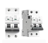 BOGJFC Disjoncteur Modulaire 2P Courbe C 6kA 230/400V 6A-63A Rail Din Avec Indicateur De Position Et Câblage Par Peigne Bilatéral Protection Surcharge Et Court-Circuit(10A)