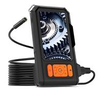 BOGJFC Endoscope Industriel 4.3 Pouces IPS HD 1080P Caméra 8mm Étanche USB Endoscope Pour Inspection Automobile Tuyau Et Égout Batterie 2600mAh Câble Rigide 2 À 100M(10m)