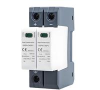 BOGJFC Parafoudre DC 2P 40kA 600VDC/1000VDC Type 1+2 Classe I II Rail DIN Pour Installation Photovoltaique Boite De Jonction Onduleur Armoire De Distribution(600VDC)