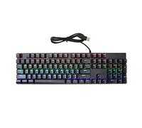 Bognajin 104 Key Mechanical Keyboard with Blue Switches, Dual Color Injection RGB Backlit, 28 Backlight Modes, Wired USB for Glass panes, OS X, Gaming and Typing