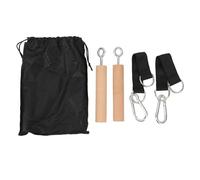 Bognajin Attache pour poignées de Traction, poignée d’Exercice multifonctionnelle pour l’intérieur et l’extérieur, Barres de Traction en Bois de hêtre Durable et en Fer avec Sangles pour