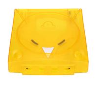 Bognajin Boîtier en Plastique translucide pour Dreamcast DC, Coque rétro Jaune avec Support de Manette supérieur et inférieur Ainsi Qu’Un Modem, Couvercle de Console de Remplacement