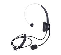 Bognajin Casque téléphonique VH500 RJ9, Casque réglable avec Microphone antibruit, Casque de Communication RJ9 pour téléphone de Bureau, téléphone Fixe, Cache-Oreilles légers et