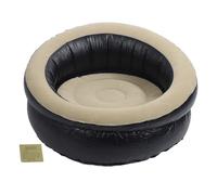 Bognajin Inflatable Couch PVC Flocking Ergonomic Blow Up Sofa Chair, Quick Inflation Leakproof Design, Sturdy Sturdy for Living Room Bedroom Outdoor Travel, Compact Portable with Repair Pa (Brown)