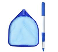 Bognajin Pool Skimmer Net with Pole, Swimming Pool Leaf Net Skimmer Rake, Quick Cleaning Telescopic Rod for Hot Tubs Spas Fountains, 3 Section Retractable Design with Nylon Plastic