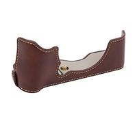 Bognajin PU Leather Camera Half Case for Fujifilm XT100, Protective Bottom Cover with Battery Compartment Opening, Lightweight and, Anti Dust and Scratch, 1/4 inch Screw for Tripo (Coffee)