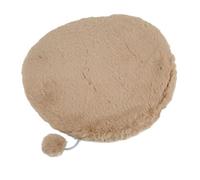 Bognajin Round Pet Sleeping Mat, Round Pet Bed Mat with Small Ball Toy, Soft Imitation Rabbit Wool Sleeping Pad, Non Slip Bottom and 1.6 in Thick for Indoor Outdoor Cats Dogs (Grise)