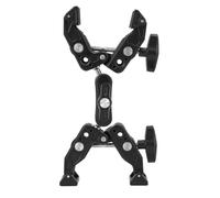 Bognajin Support de caméra à Double Super Pince, Pince Double en Alliage d’Aluminium avec Adaptateur à rotule, interfaces 1/4 et 3/8 Pouce pour moniteurs, éclairages LED, caméras et