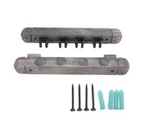Bognajin Wall Mounted Holder Rack 4 Slots, Wooden Rack for Billiard Cues, Modern Minimalist with Brushed Silver Grey Finish, Wood Construction for Home Game Room or