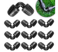 Bogoro 10 pcs Micro Drip System Raccord,Micro-Drip-System L-Joint,Répartiteur de Tuyau,Universel Coude Joint de Accessoires pour Le Changement de Direction du Tuyau,Montage sans Outil, Réutilisable