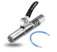 Bogoro Qazuwa Raccord de Pistolet à Graisse,G Coupler Embout,Embout pour Pistolet à Graisse avec Tuyau de 30 cm,Facile à Presser,pour Types de Presses à Graisse