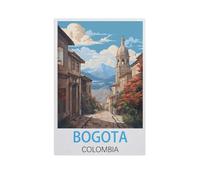 Bogota Colombie，Peinture par Numero Adulte, Cadeau de Peinture à l'huile de Bricolage numérique pour Enfants Adultes Peindre par Nombre Kits（30x40cm）11.8x15.7 pouces-FR9